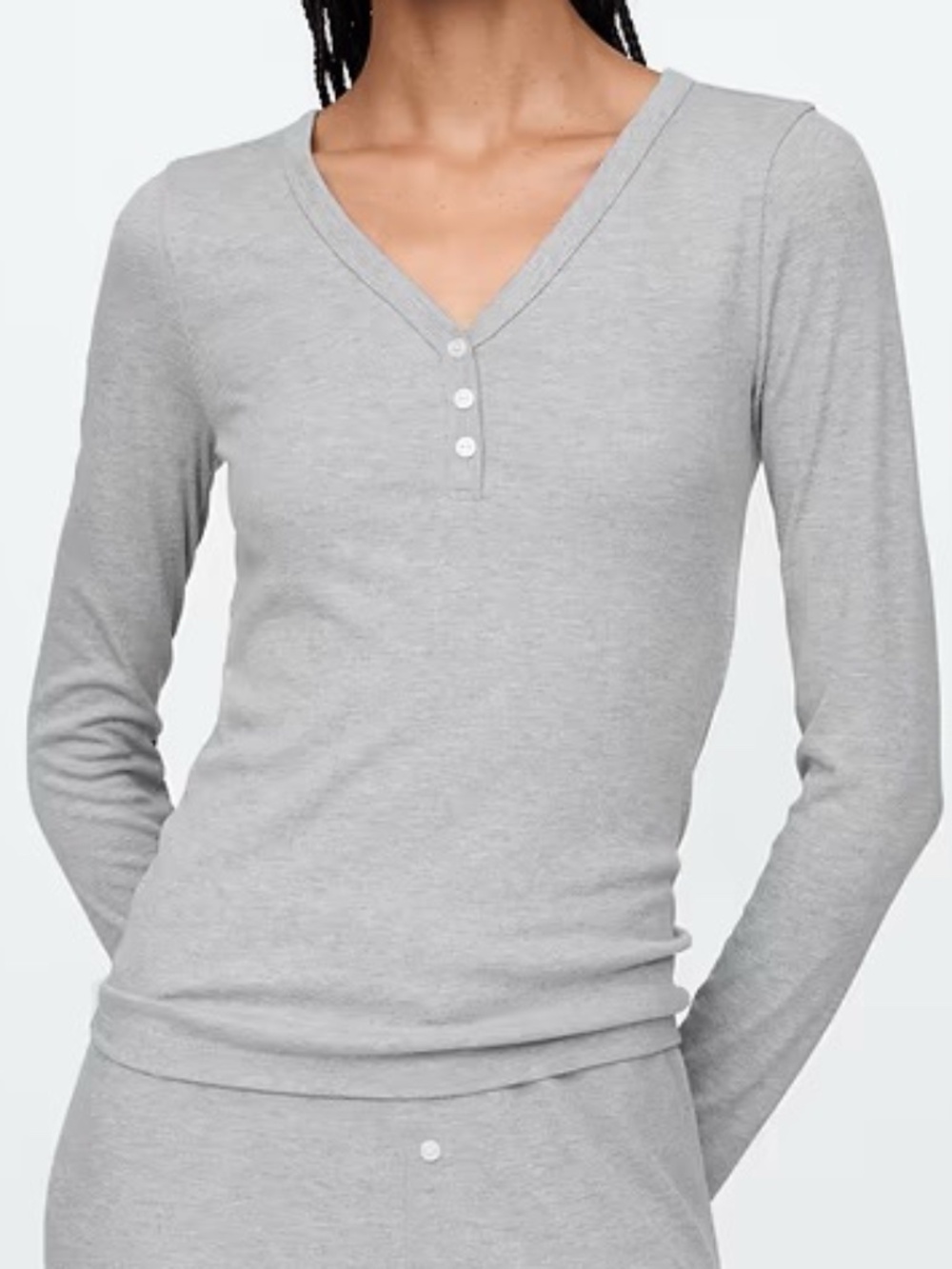 Gap Mini rib Henley PJ Top, Size M